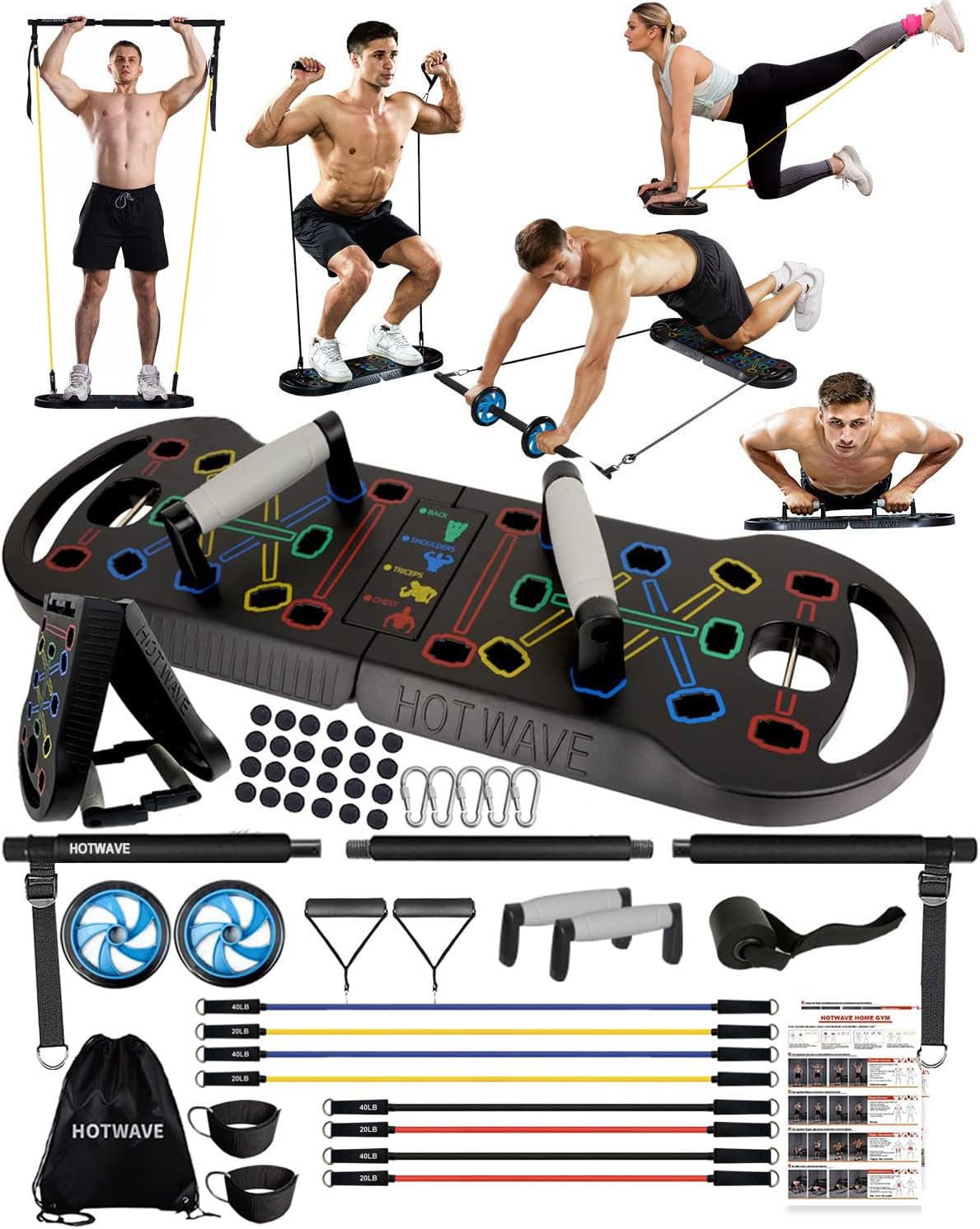 Transform Your Workout: HOTWAVE 20-in-1 Portable Push Up Board Review